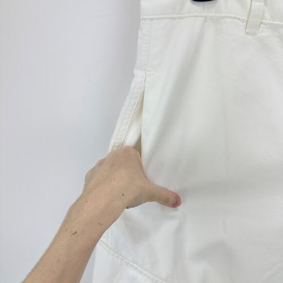 Madewell The Barrel Leg Utility Pant Garment Dyed Twill White Cargo US 6 NWT - Picture 11 of 14